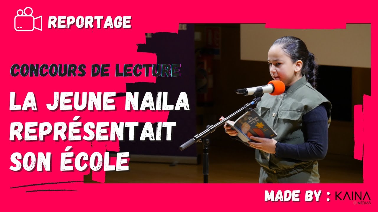 Concours de lecture 2024 :  Naila Hajib, 10 ans, représentait l’école Antoine-Balard à Montpellier.